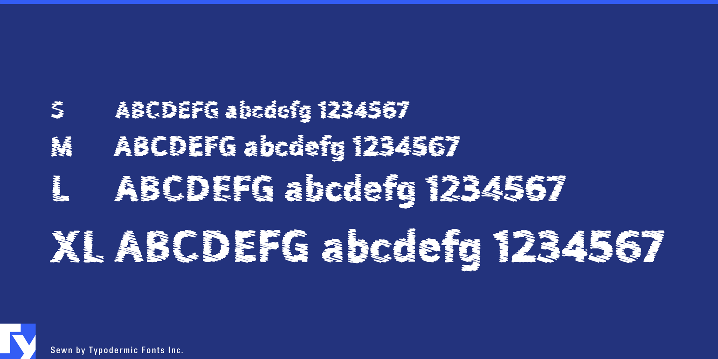 Sewn Extra Large Font preview